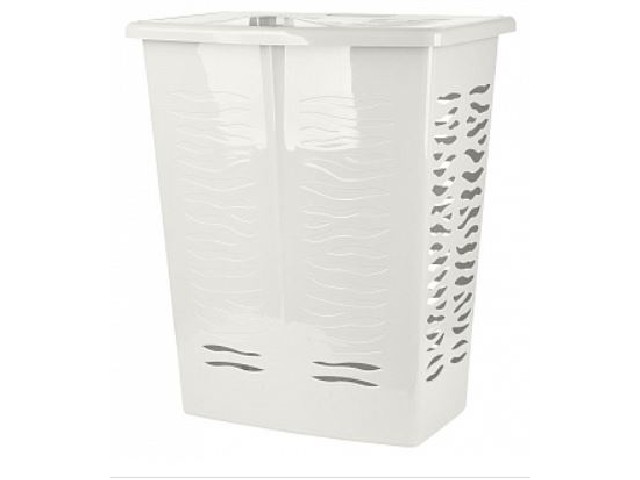 Корзина для белья Keeplex Regular с откидной крышкой 60л 48х34,5х59,5см белое облако